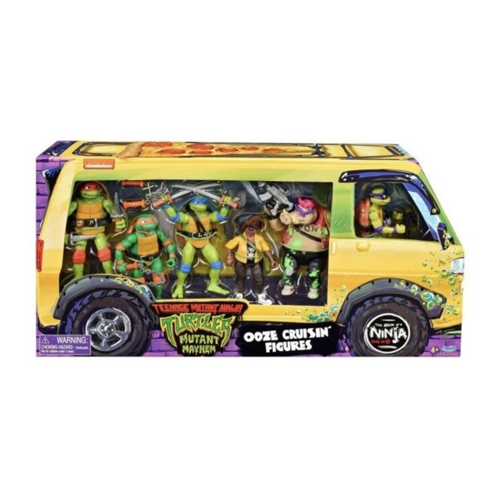 Turtles Mutant Mayhem Ooze Cruisin Figures 6-Pack Kid Toy